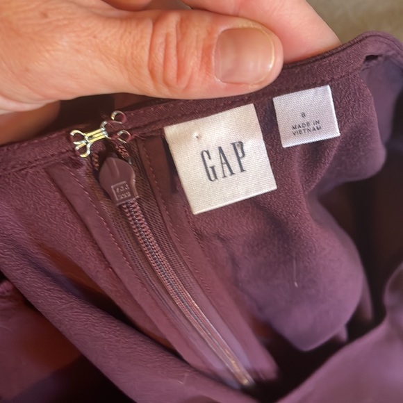 Gap purple long sleeve jumpsuit romper with belt - Picture 5 of 5